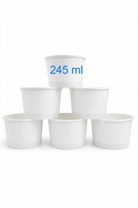 Miska papierowa biała gładzona 245ml (600szt) 