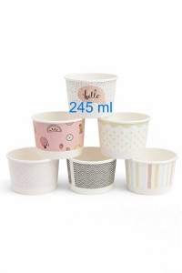 Miska papierowa pastelowa 245ml (600szt) 